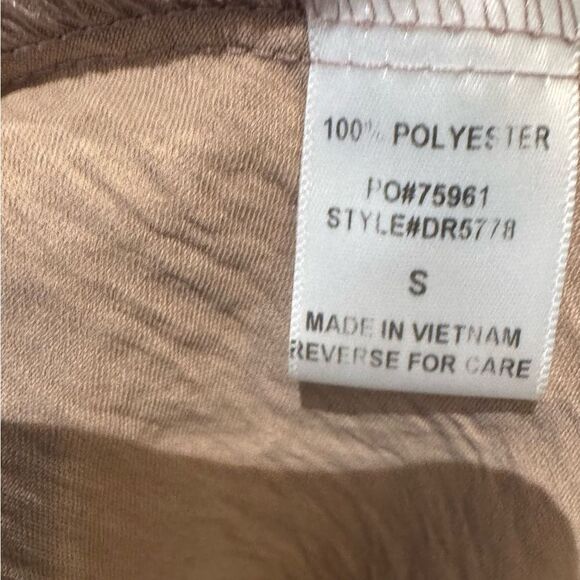 Timing light mocha tan strappy mini cowl neck dress size small - Picture 7 of 8